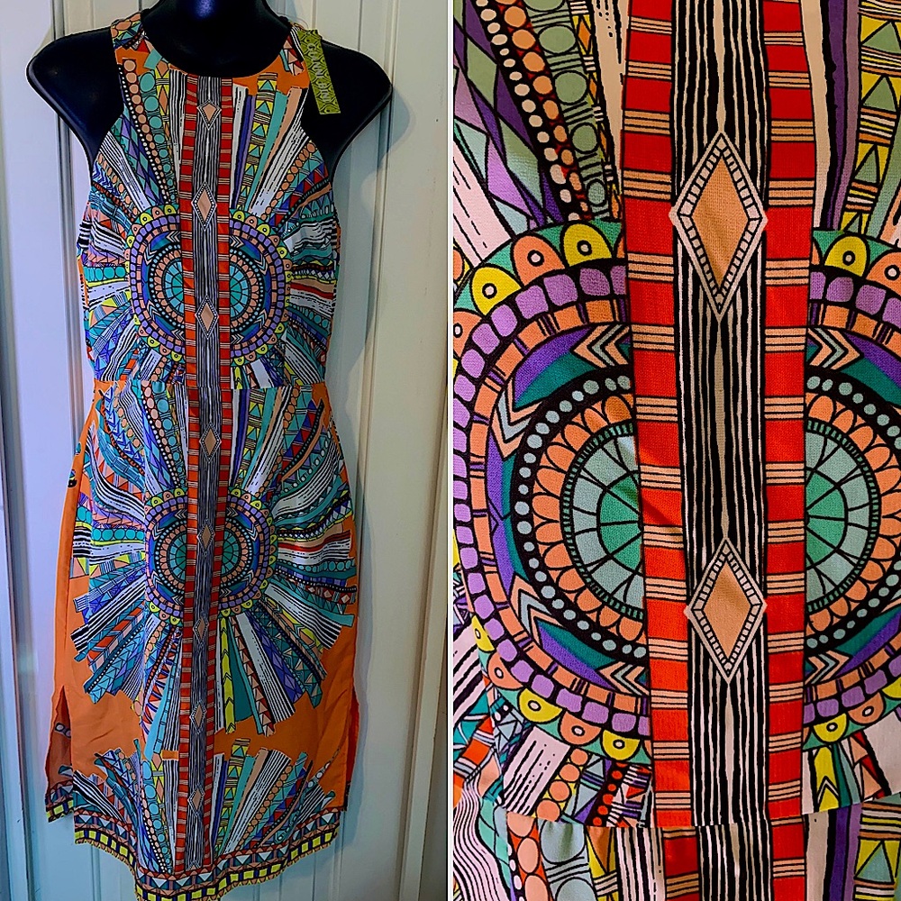 NWT Gianni Bini multicolored, patterned dress